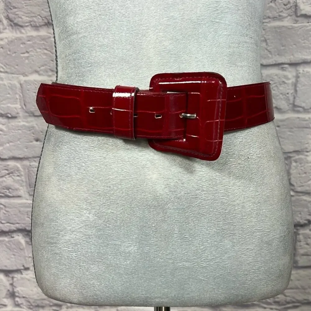 Axcess Vintage Avant Faux Croc Embossed Belt